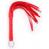 Красная плеть с рукоятью в оплетке - 28 см. - Notabu - купить с доставкой в Подольске