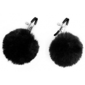 Зажимы для сосков с черным пушком - Notabu - купить с доставкой в Подольске