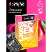 Презервативы для орального секса DOMINO Sweet Sex с ароматом манго - 3 шт. - Domino - купить с доставкой в Подольске