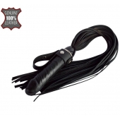 Черная плеть  Ковбой  с ручкой-фаллосом - 55 см. - Sitabella - купить с доставкой в Подольске