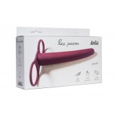 Бордовая насадка для двойного проникновения Gimlet - 16 см. - Lola Games - купить с доставкой в Подольске