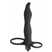 Черная вибронасадка для двойного проникновения Flirtini - 15,9 см. - Lola Games - купить с доставкой в Подольске