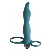 Зеленая вибронасадка для двойного проникновения Flirtini - 15,9 см. - Lola Games - купить с доставкой в Подольске