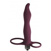 Бордовая вибронасадка для двойного проникновения Flirtini - 15,9 см. - Lola Games - купить с доставкой в Подольске