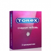 Презервативы Torex  Сладкая любовь  с ароматом клубники - 3 шт. - Torex - купить с доставкой в Подольске