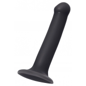 Черный фаллос на присоске Silicone Bendable Dildo M - 18 см. - Strap-on-me - купить с доставкой в Подольске