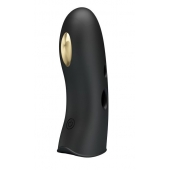 Черная вибронасадка на палец с электростимуляцией Marico - Baile - купить с доставкой в Подольске