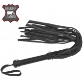 Черная большая многохвостая плеть с шипами - 55 см. - Sitabella - купить с доставкой в Подольске