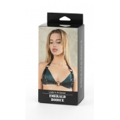 Изумрудный лиф Ladys Arsenal с колечками - БДСМ Арсенал - купить с доставкой в Подольске