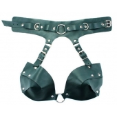 Изумрудная сбруя из ошейника с лифом Ladys Arsenal - БДСМ Арсенал - купить с доставкой в Подольске