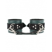 Изумрудные наручники Ladys Arsenal на карабинах - БДСМ Арсенал - купить с доставкой в Подольске