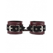 Бордовые оковы на ноги Ladys Arsenal на карабинах - БДСМ Арсенал - купить с доставкой в Подольске