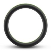 Черно-зеленое эрекционное кольцо Silicone Go Pro Cock Ring - Blush Novelties - в Подольске купить с доставкой