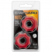 Набор из 2 красных фигурных эрекционных колец NUTZ - Blush Novelties - в Подольске купить с доставкой