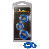 Набор из 3 синих рельефных эрекционных колец - Sitabella - в Подольске купить с доставкой