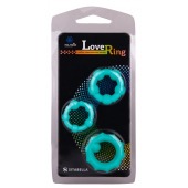 Набор из 3 бирюзовых рельефных эрекционных колец - Sitabella - в Подольске купить с доставкой