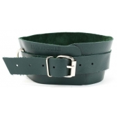 Изумрудный ошейник Ladys Arsenal на регулируемом ремешке - БДСМ Арсенал - купить с доставкой в Подольске