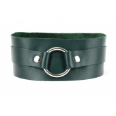 Изумрудный ошейник Ladys Arsenal на регулируемом ремешке - БДСМ Арсенал - купить с доставкой в Подольске