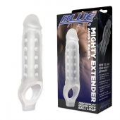 Прозрачная текстурированная насадка Mighty Extender - 13 см. - BlueLine - в Подольске купить с доставкой