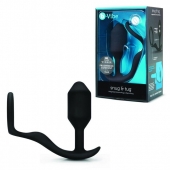 Черное эрекционное кольцо с анальным плагом Snug   Tug - b-Vibe - в Подольске купить с доставкой