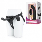 Черный вибрострапон с загнутой головкой Pegasus с пультом ДУ - 15 см. - Pegasus - купить с доставкой в Подольске