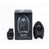 Темно-серый инновационный мужской осциллятор PULSE SOLO LUX с пультом ДУ - Hot Octopuss - в Подольске купить с доставкой