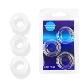 Набор из 3 гладких прозрачных эрекционных колец - Erowoman-Eroman - в Подольске купить с доставкой