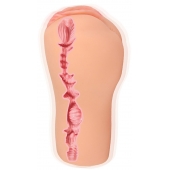 Телесный вибромастурбатор-вагина с рельефом EMILY AUTO - KOKOS - в Подольске купить с доставкой