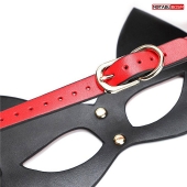 Красно-черная игровая маска с ушками - Notabu - купить с доставкой в Подольске