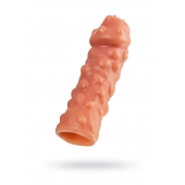 Телесная, покрытая пузырьками насадка на член - 16,5 см. - KOKOS - в Подольске купить с доставкой
