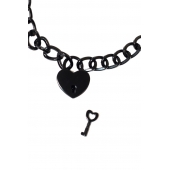 Черный ошейник Embrace с ключиком - Lola Games - купить с доставкой в Подольске