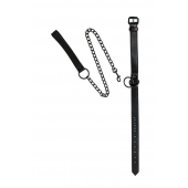 Черный ошейник Sin с поводком - Lola Games - купить с доставкой в Подольске