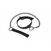 Черный ошейник Sin с поводком - Lola Games - купить с доставкой в Подольске