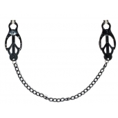 Зажимы на соски Darkside с цепочкой - Lola Games - купить с доставкой в Подольске