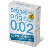 Ультратонкие презервативы Sagami Original 0.02 Extra Lub с увеличенным количеством смазки - 3 шт. - Sagami - купить с доставкой в Подольске