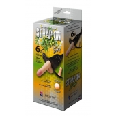 Пояс-трусики с 2 насадками Exotic-Sara - 16,5 см. - LOVETOY (А-Полимер) - купить с доставкой в Подольске