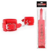 Красные оковы на регулируемых пряжках с карабином - Notabu - купить с доставкой в Подольске