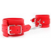 Красные оковы на регулируемых пряжках с карабином - Notabu - купить с доставкой в Подольске