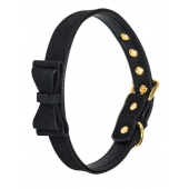Черный ошейник Decadence с бабочкой - Lola Games - купить с доставкой в Подольске