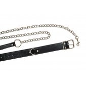 Черный ошейник с поводком Wild - Lola Games - купить с доставкой в Подольске