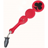 Шлёпалка  Трефы  с анальным плагом - LOVETOY (А-Полимер) - купить с доставкой в Подольске