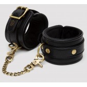 Черные оковы на ноги Bound to You Faux Leather Ankle Cuffs - Fifty Shades of Grey - купить с доставкой в Подольске