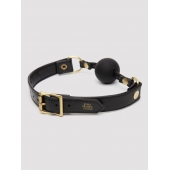 Черный кляп-шар Bound to You Faux Leather Ball Gag - Fifty Shades of Grey - купить с доставкой в Подольске