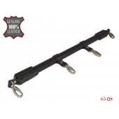 Черная металлическая распорка с кожаными ремешками и карабинами - 65 см. - Sitabella - купить с доставкой в Подольске