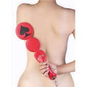 Шлёпалка  Пики  с анальным плагом - LOVETOY (А-Полимер) - купить с доставкой в Подольске