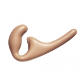 Бежевый безремневой страпон Seduction - 20,5 см. - Lola Games - купить с доставкой в Подольске