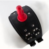 Черный пояс на бедро  Люкс  с телесной насадкой - LOVETOY (А-Полимер) - купить с доставкой в Подольске