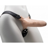 Пустотелый фаллопротез с бондажом - 18 см. - LOVETOY (А-Полимер) - купить с доставкой в Подольске