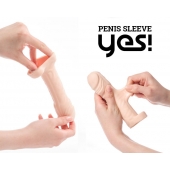 Телесная насадка-удлинитель со вставкой размера L - 16 см. - Sitabella - в Подольске купить с доставкой