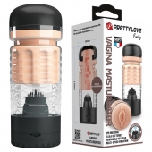 Вибромастурбатор-вагина Emily в черной колбе - Baile - в Подольске купить с доставкой